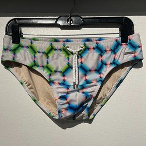 Parke & Ronen Electric Honeycomb Print Meridian Brief